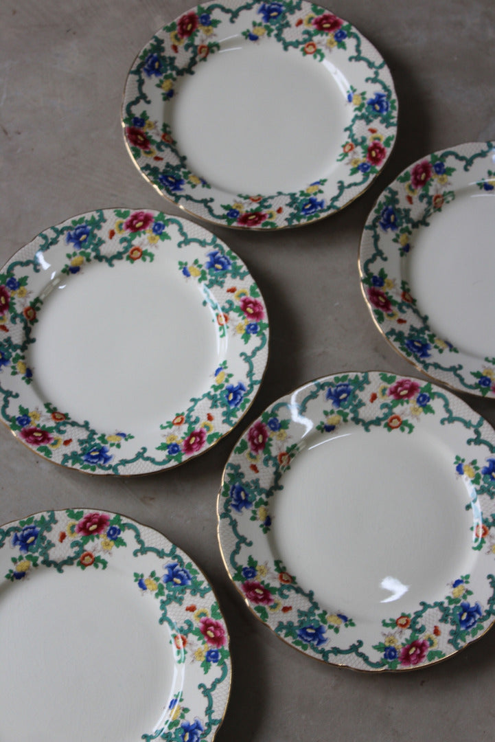 Royal Cauldon Victoria Dinner Plates x 5 - Kernow Furniture