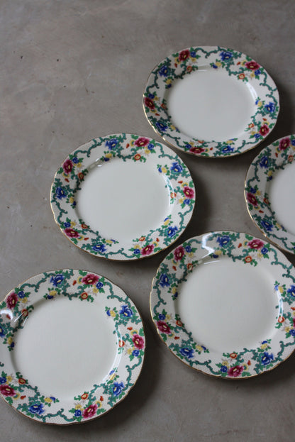 Royal Cauldon Victoria Dinner Plates x 5 - Kernow Furniture