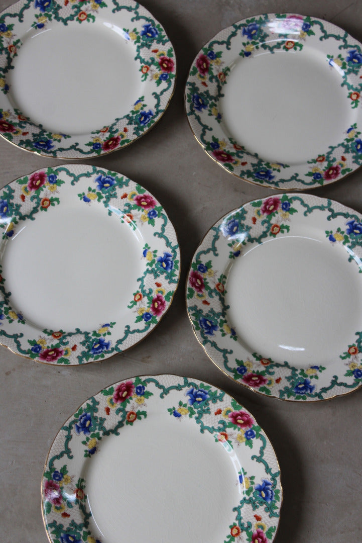 Royal Cauldon Victoria Dinner Plates x 5 - Kernow Furniture