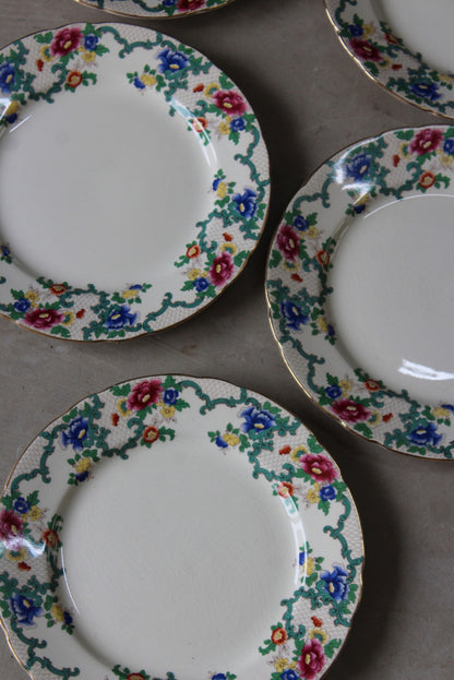 Royal Cauldon Victoria Dinner Plates x 5 - Kernow Furniture