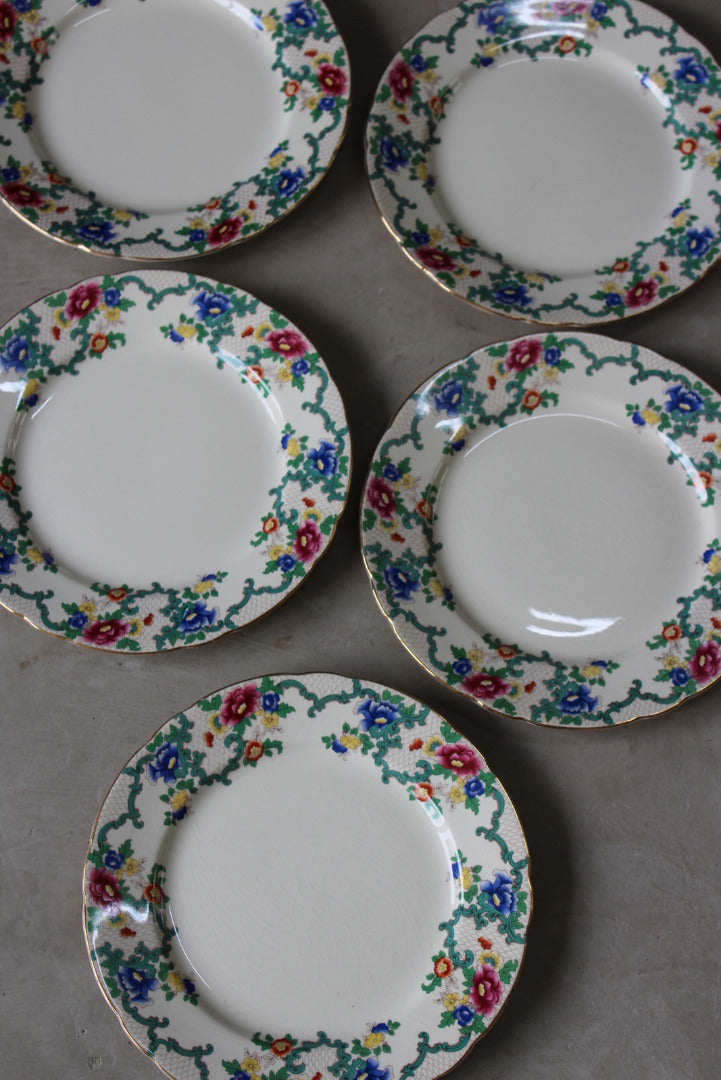 Royal Cauldon Victoria Dinner Plates x 5 - Kernow Furniture