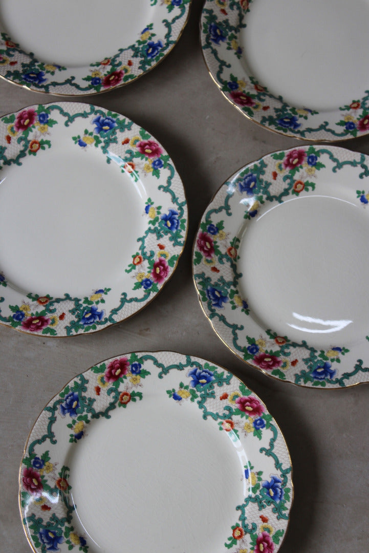 Royal Cauldon Victoria Dinner Plates x 5 - Kernow Furniture