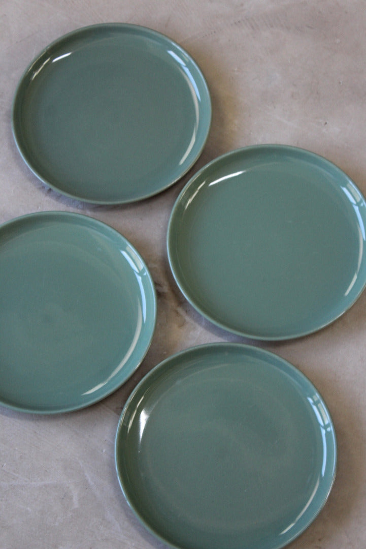 4 Denby Manor Green Plates - Kernow Furniture