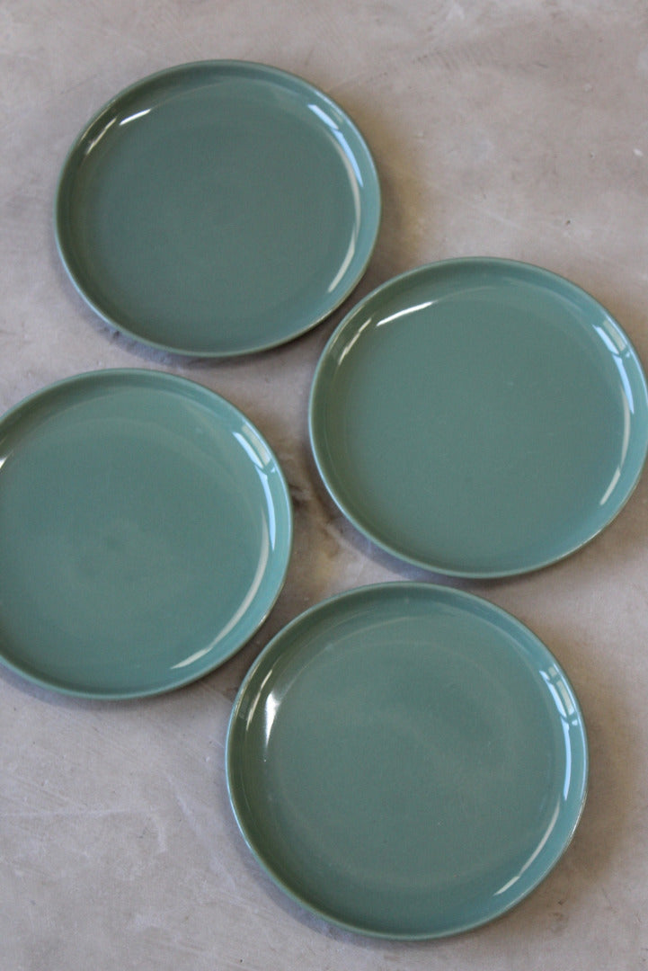 4 Denby Manor Green Plates - Kernow Furniture