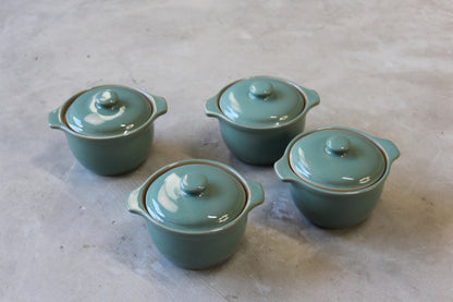 4 Denby Manor Green Individual Casserole Oven Dish - Kernow Furniture