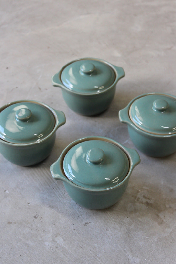 4 Denby Manor Green Individual Casserole Oven Dish - Kernow Furniture