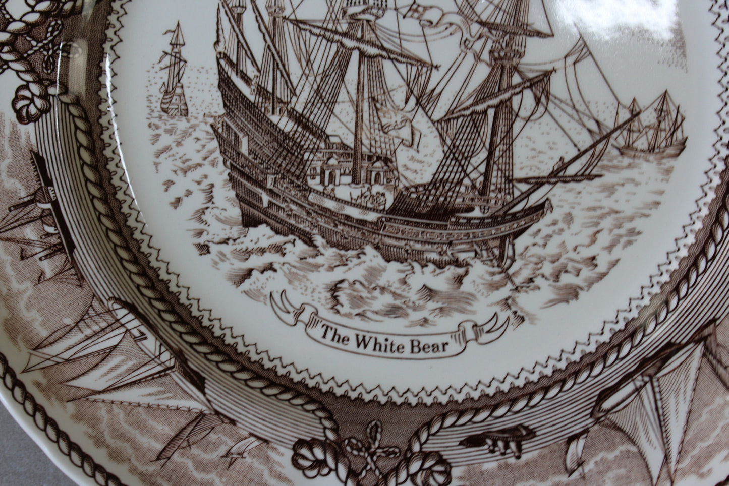 6 Masons Ship Ironstone Transferware Dinner Plates - Kernow Furniture