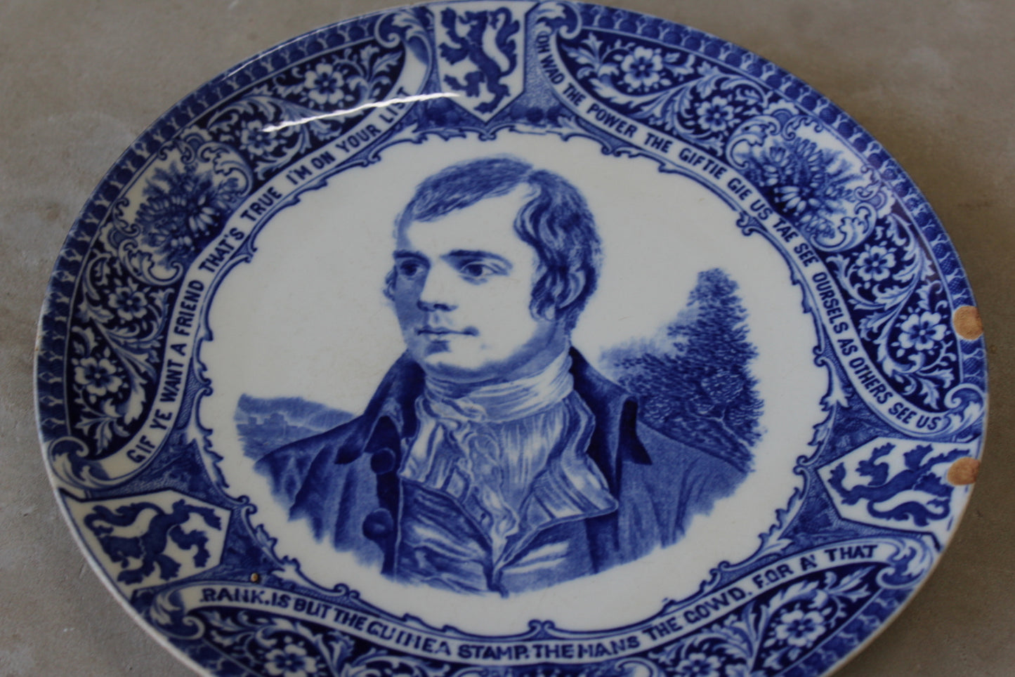 Wood & Sons Robert Burns Motto Plate - Kernow Furniture