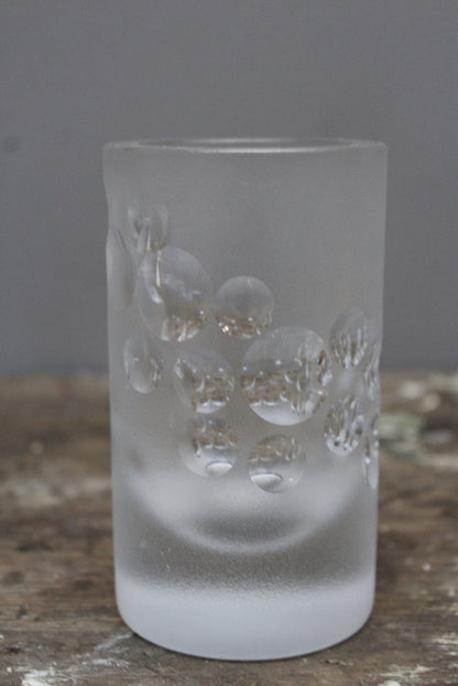 Retro Frosted Glass Vase - Kernow Furniture