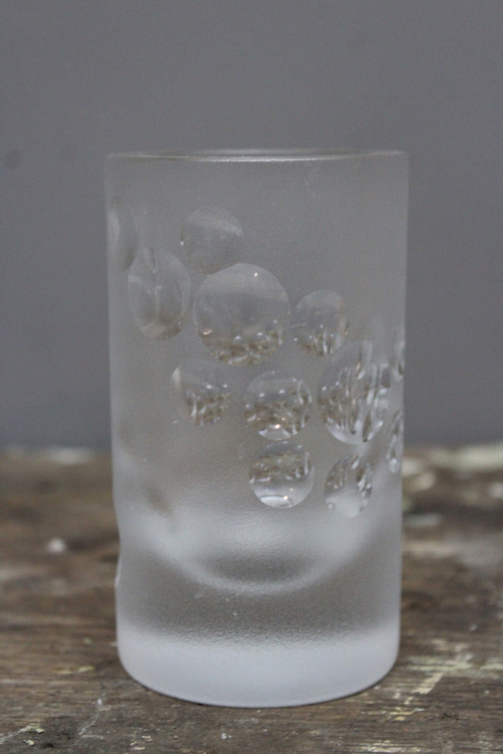 Retro Frosted Glass Vase - Kernow Furniture