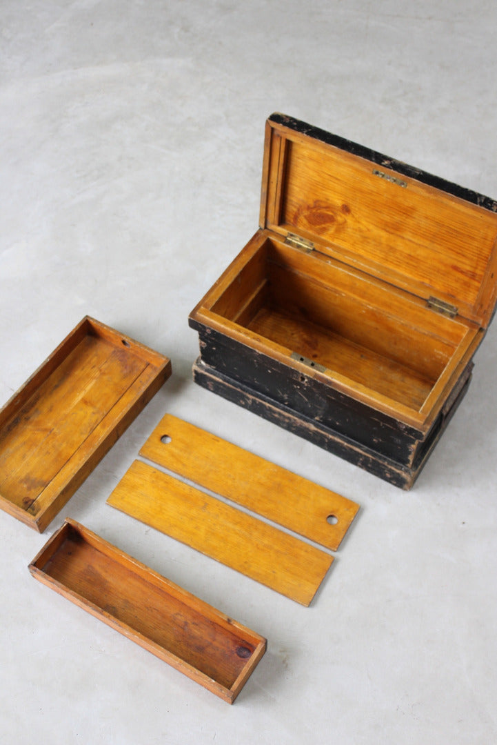 Stained Pine Writing Box - Kernow Furniture