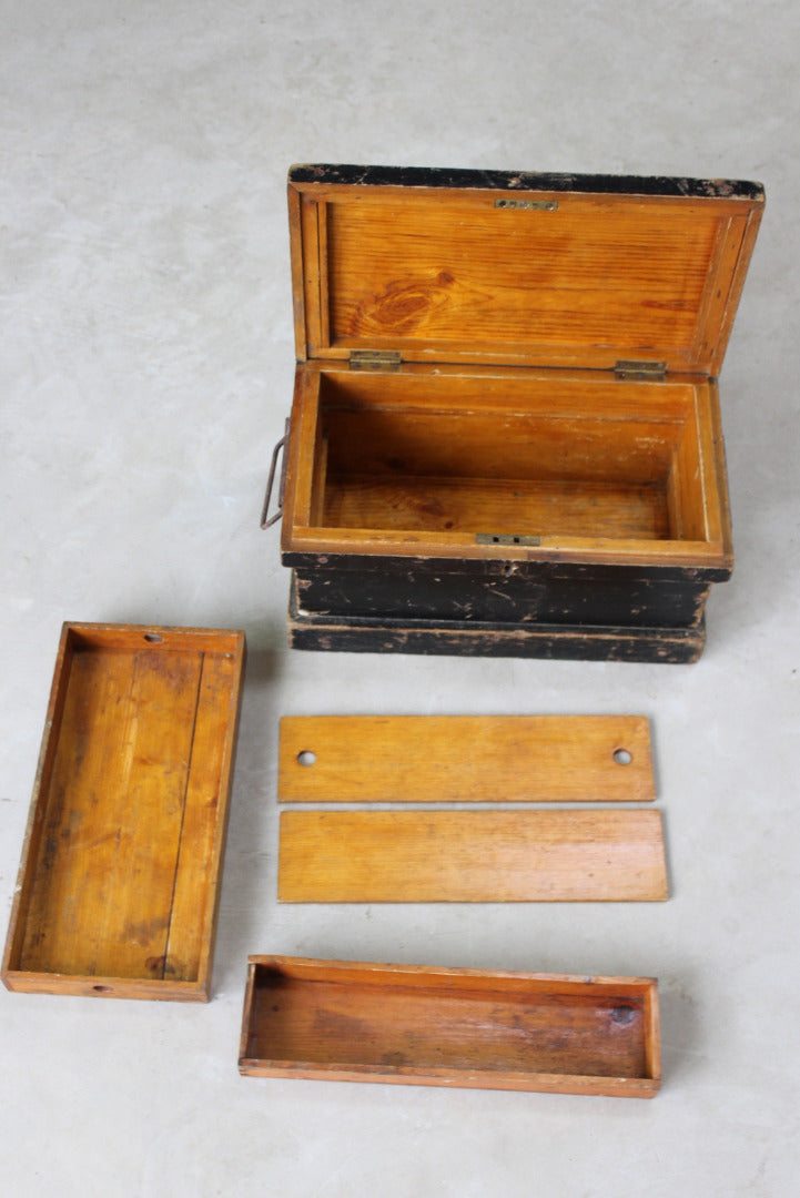 Stained Pine Writing Box - Kernow Furniture