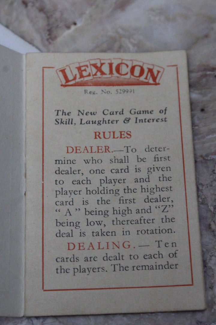 Waddingtons Lexicon Vintage Card Game - Kernow Furniture