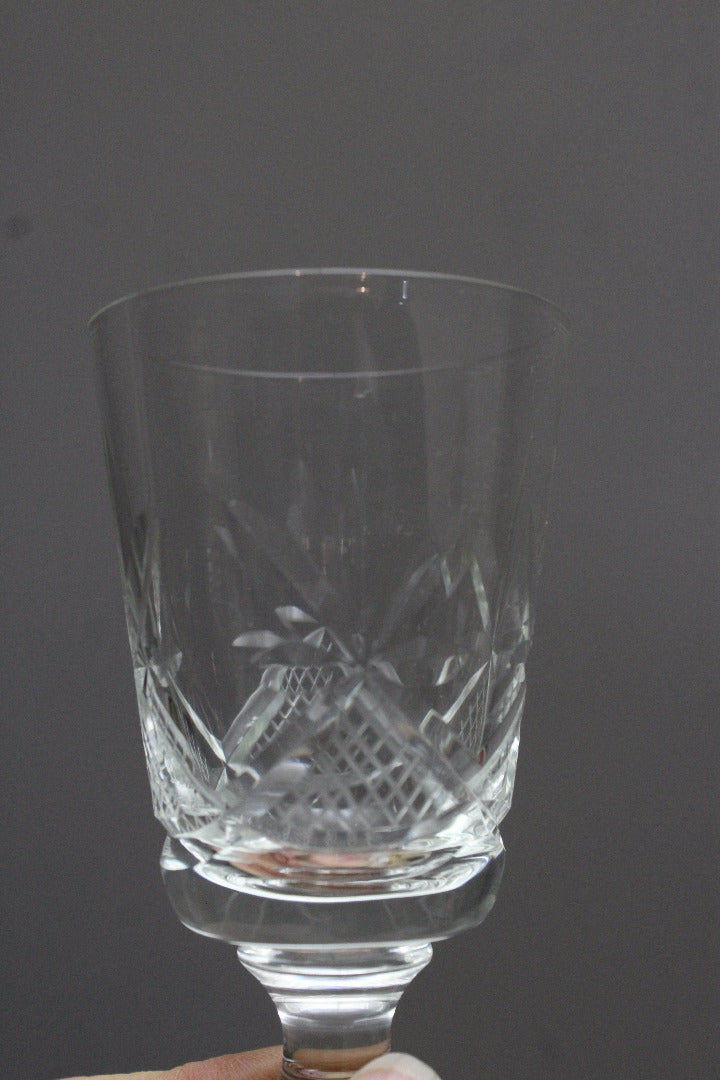 Set 4 Cut Glass Port Glasses - Kernow Furniture