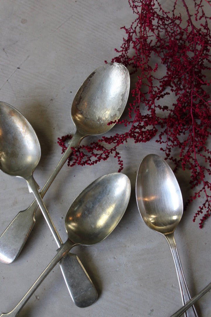 6 EPNS Vintage Dessert Spoons - Kernow Furniture