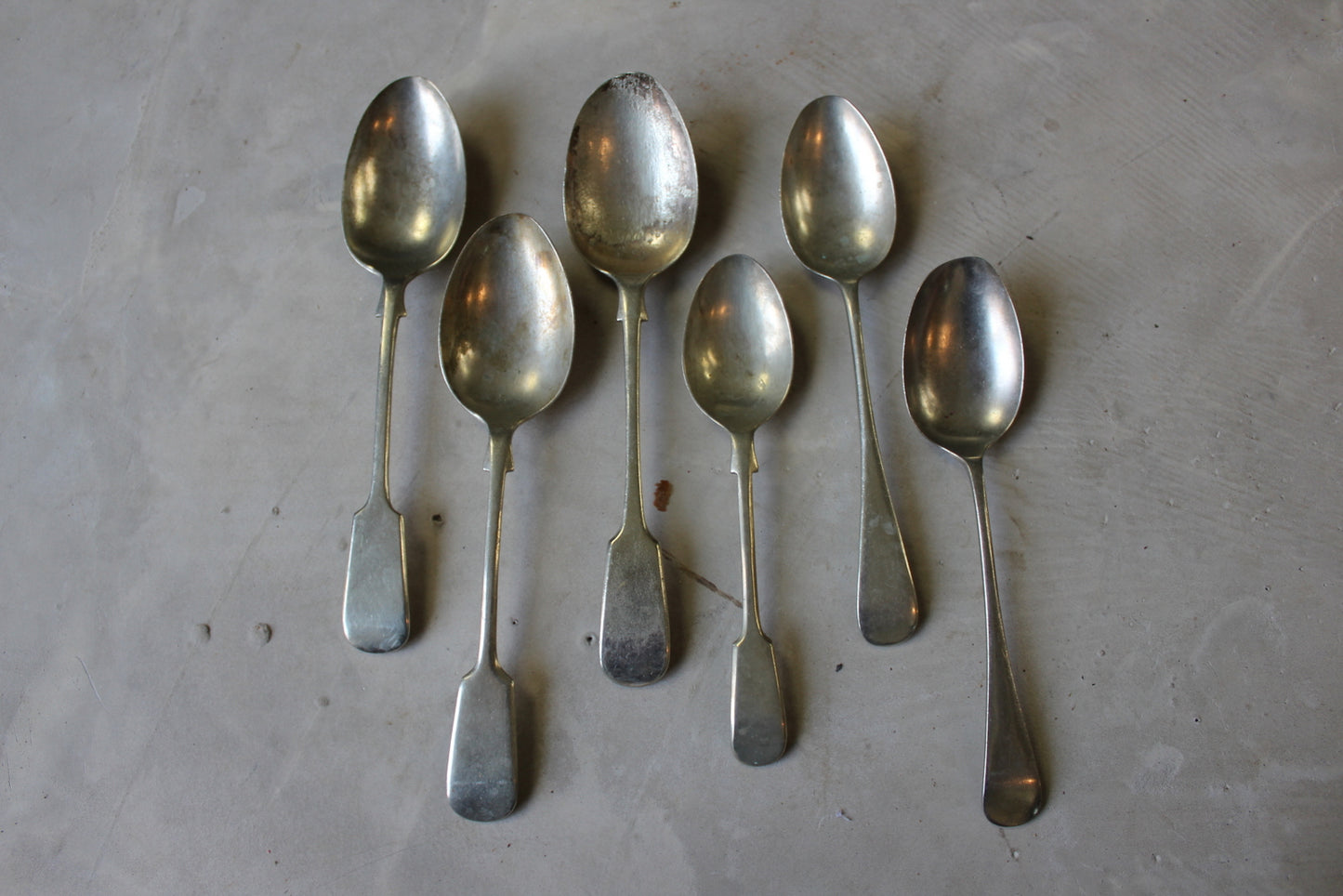 6 EPNS Vintage Dessert Spoons - Kernow Furniture