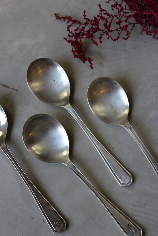 4 Soup Spoon F Monogram - Kernow Furniture