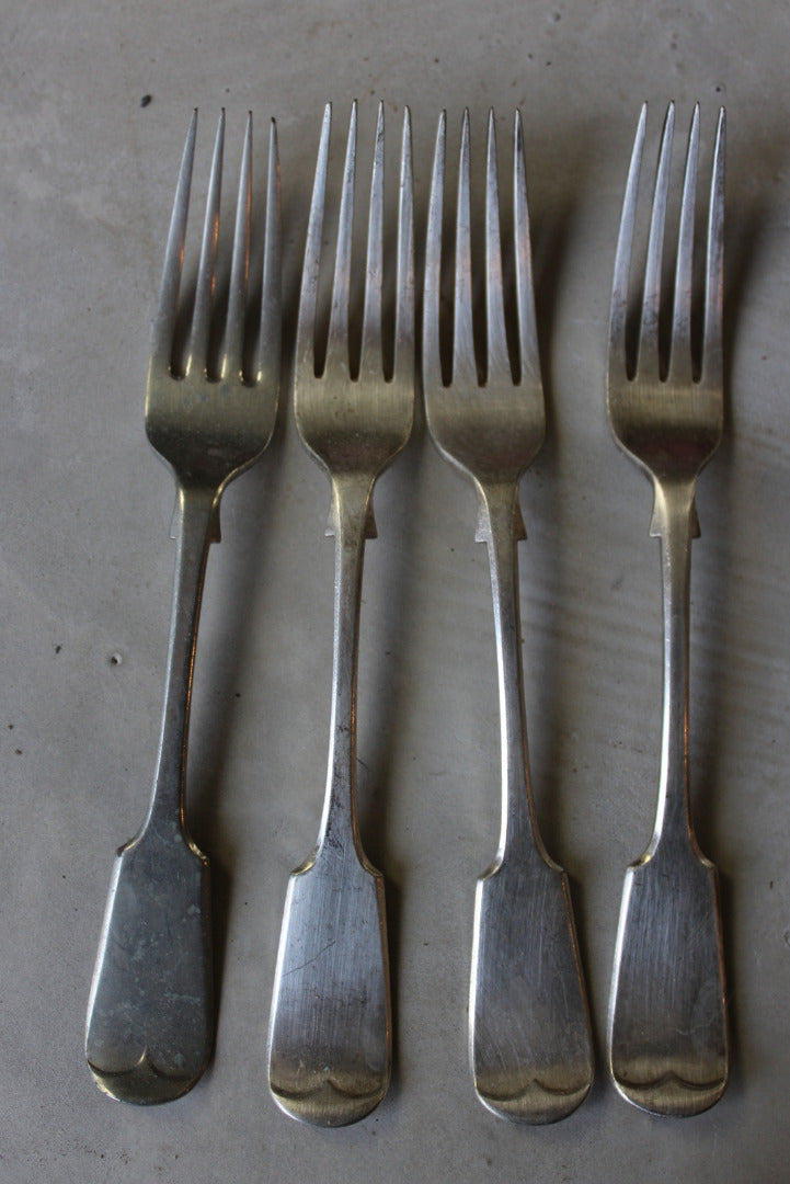 4 Vintage EPNS Dinner Forks - Kernow Furniture