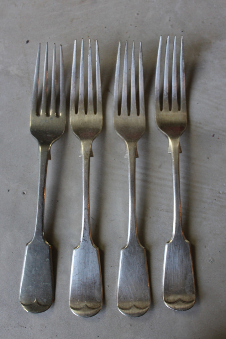 4 Vintage EPNS Dinner Forks - Kernow Furniture