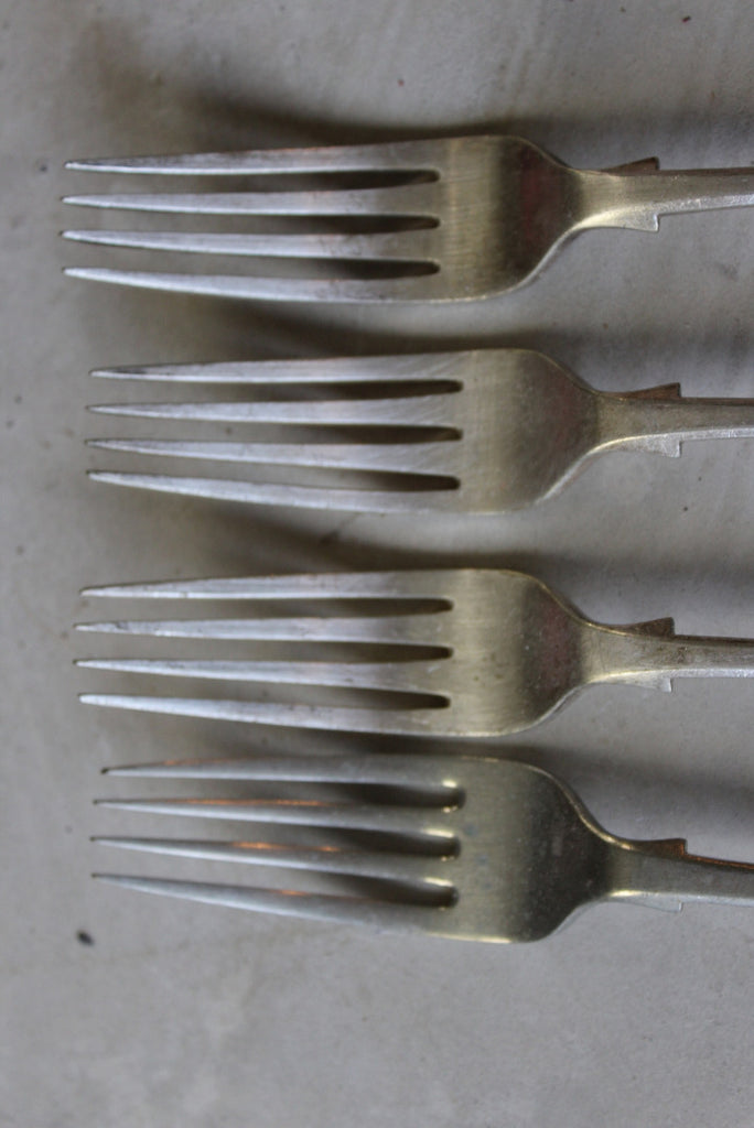 4 Vintage EPNS Dinner Forks - Kernow Furniture