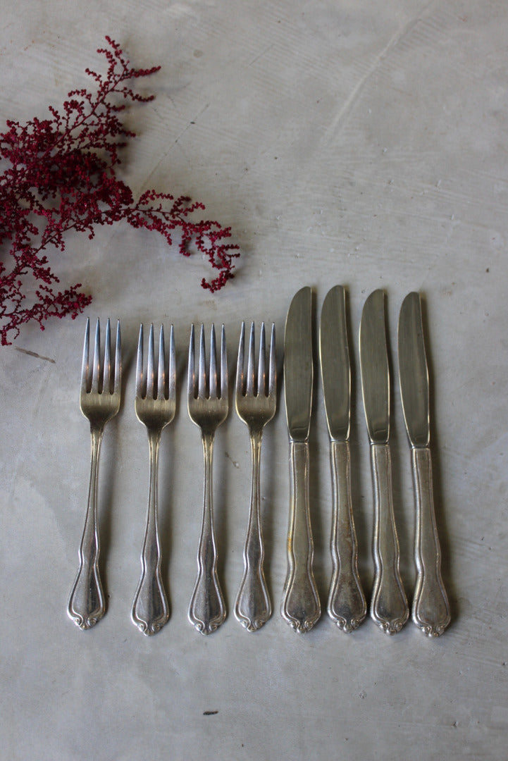 Vintage 4 Dinner Forks & Knives - Kernow Furniture