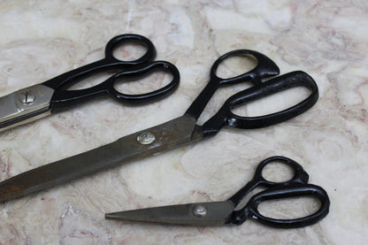 3 Pairs Vintage Scissors - Kernow Furniture