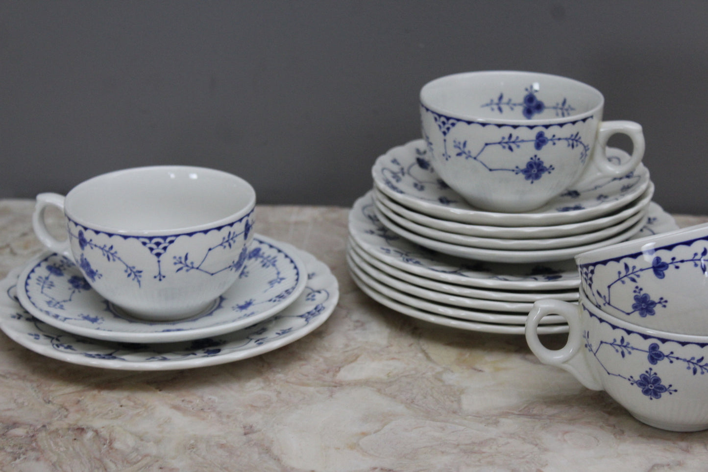 Churchills Finlandia & Furnivals Denmark Cups & Saucers - Kernow Furniture