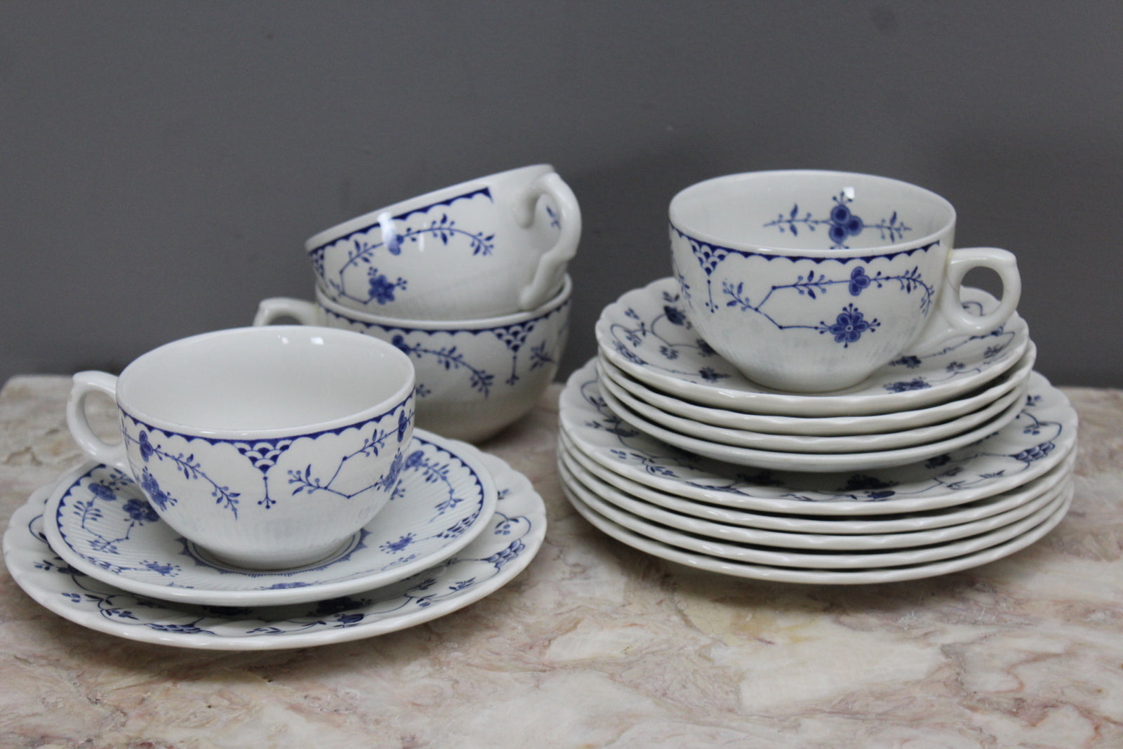 Churchills Finlandia & Furnivals Denmark Cups & Saucers - Kernow Furniture