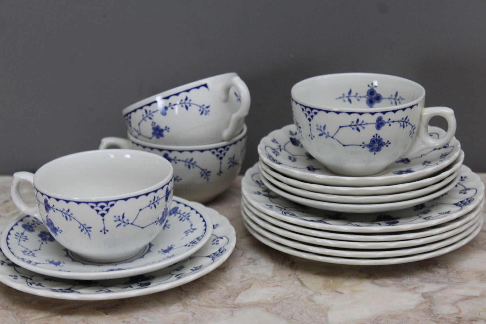 Churchills Finlandia & Furnivals Denmark Cups & Saucers - Kernow Furniture