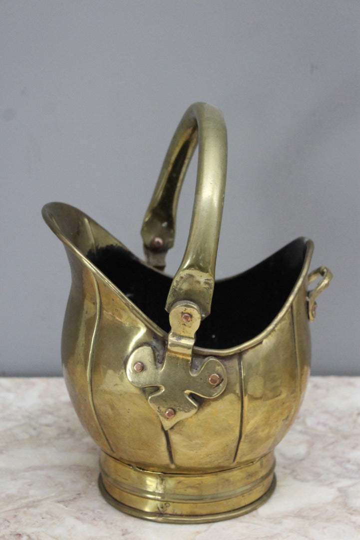 Small Brass Coal Scuttle - Kernow Furniture