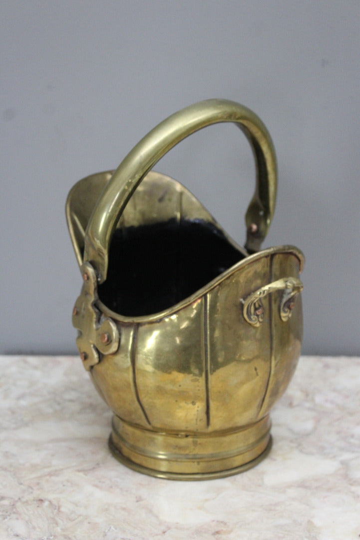 Small Brass Coal Scuttle - Kernow Furniture