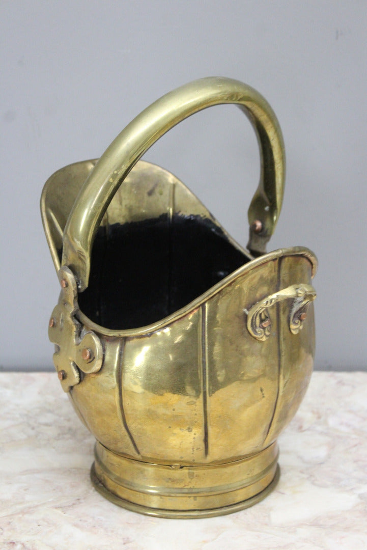 Small Brass Coal Scuttle - Kernow Furniture