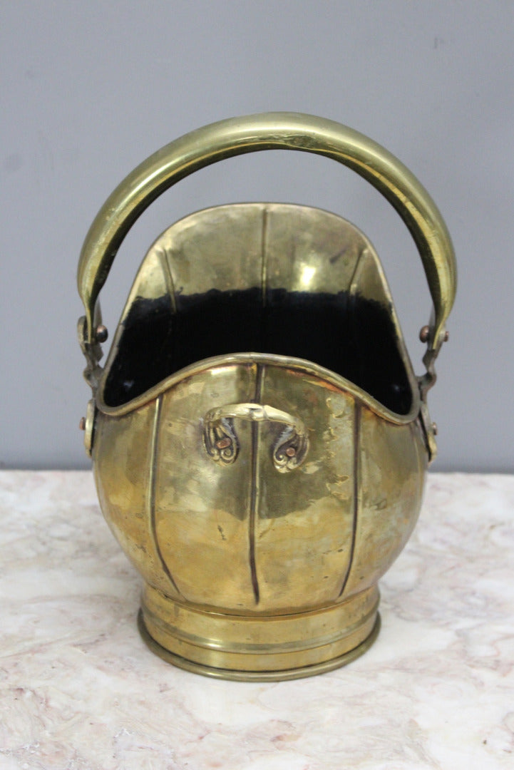 Small Brass Coal Scuttle - Kernow Furniture