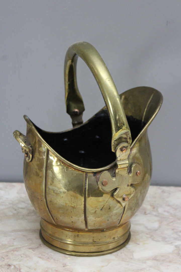 Small Brass Coal Scuttle - Kernow Furniture