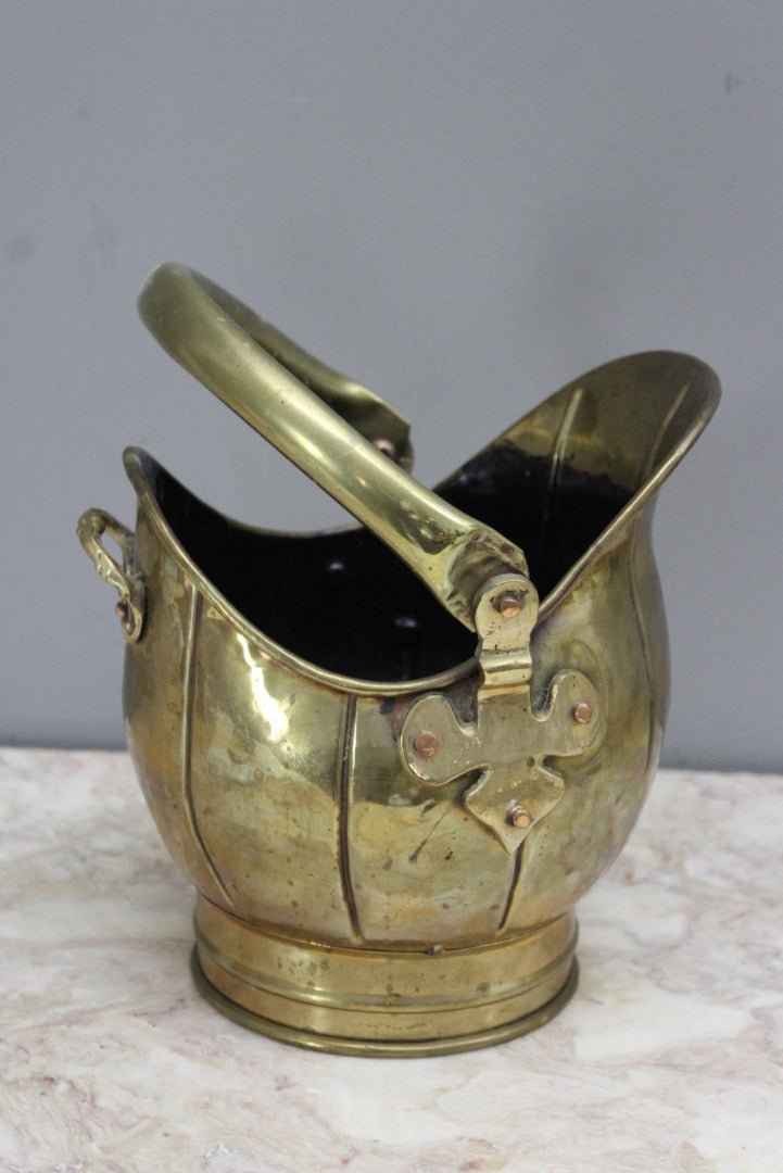 Small Brass Coal Scuttle - Kernow Furniture