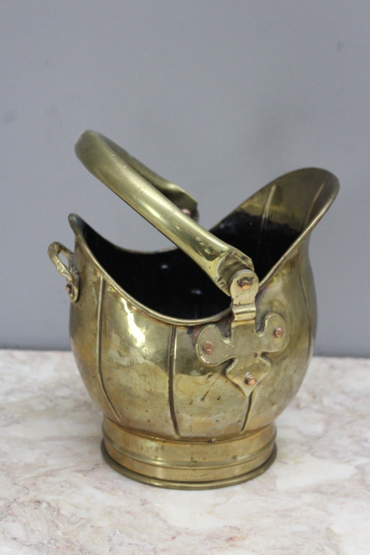 Small Brass Coal Scuttle - Kernow Furniture