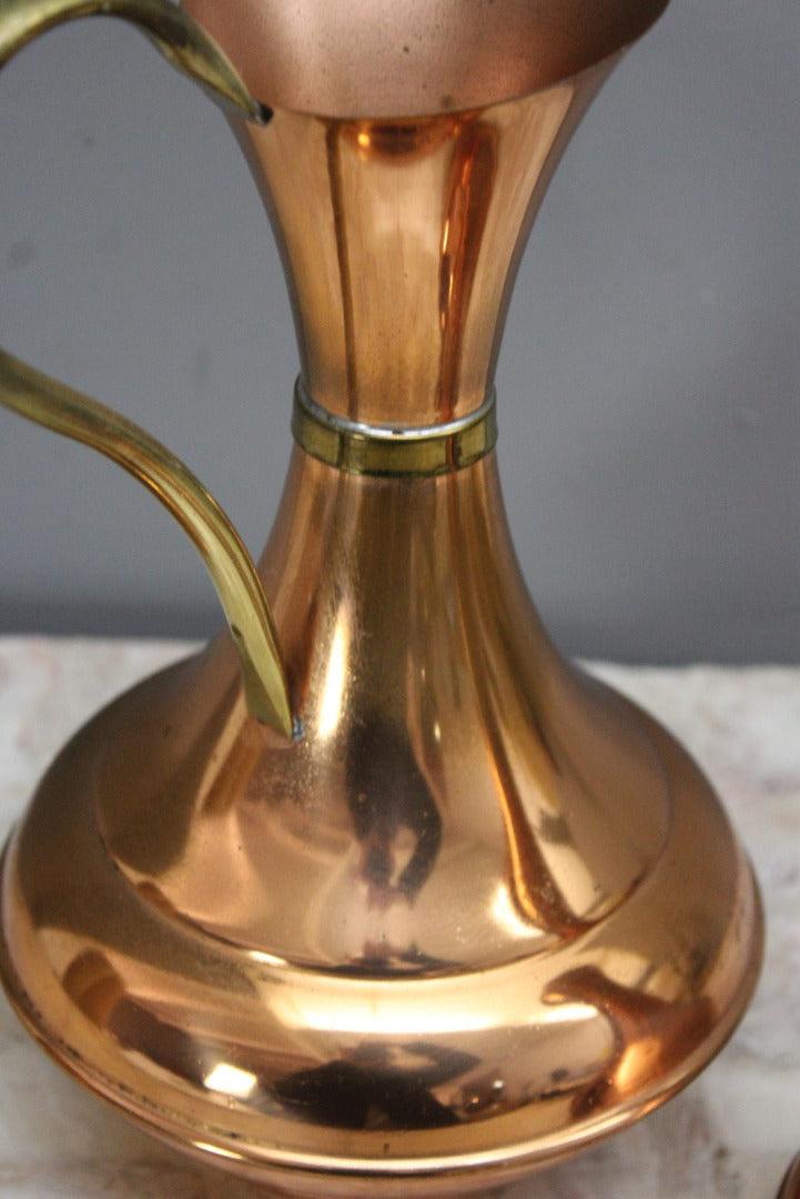 Pair Lombard Copper Jugs - Kernow Furniture