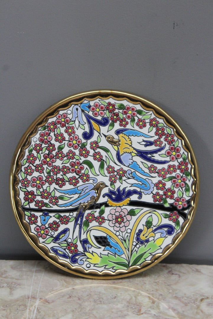 Caerco Pottery Decorative Spanish Plate - Kernow Furniture