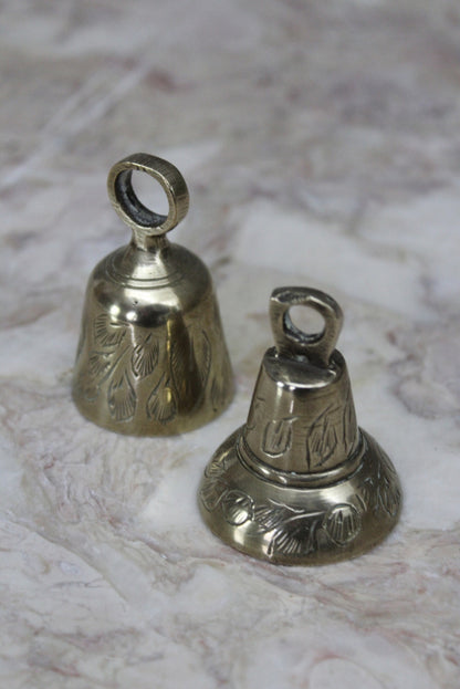 Pair Indian Brass Bells - Kernow Furniture