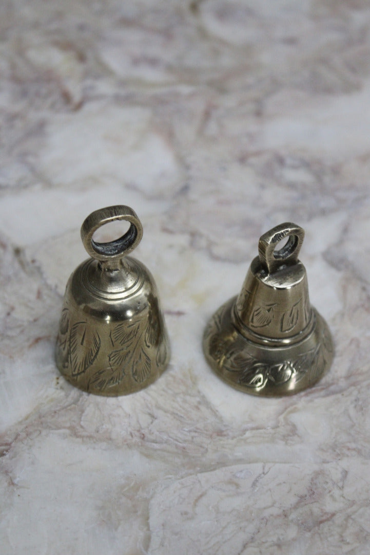 Pair Indian Brass Bells - Kernow Furniture