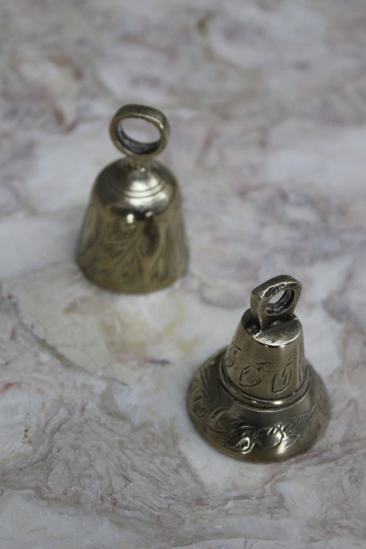 Pair Indian Brass Bells - Kernow Furniture