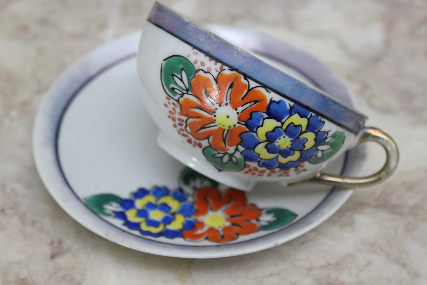 Vintage Japanese Cup & Saucer - Kernow Furniture