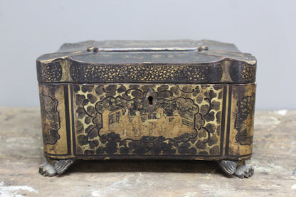 Chinese Black Lacquer Work Box - Kernow Furniture