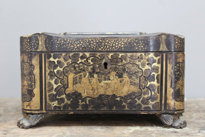 Chinese Black Lacquer Work Box - Kernow Furniture