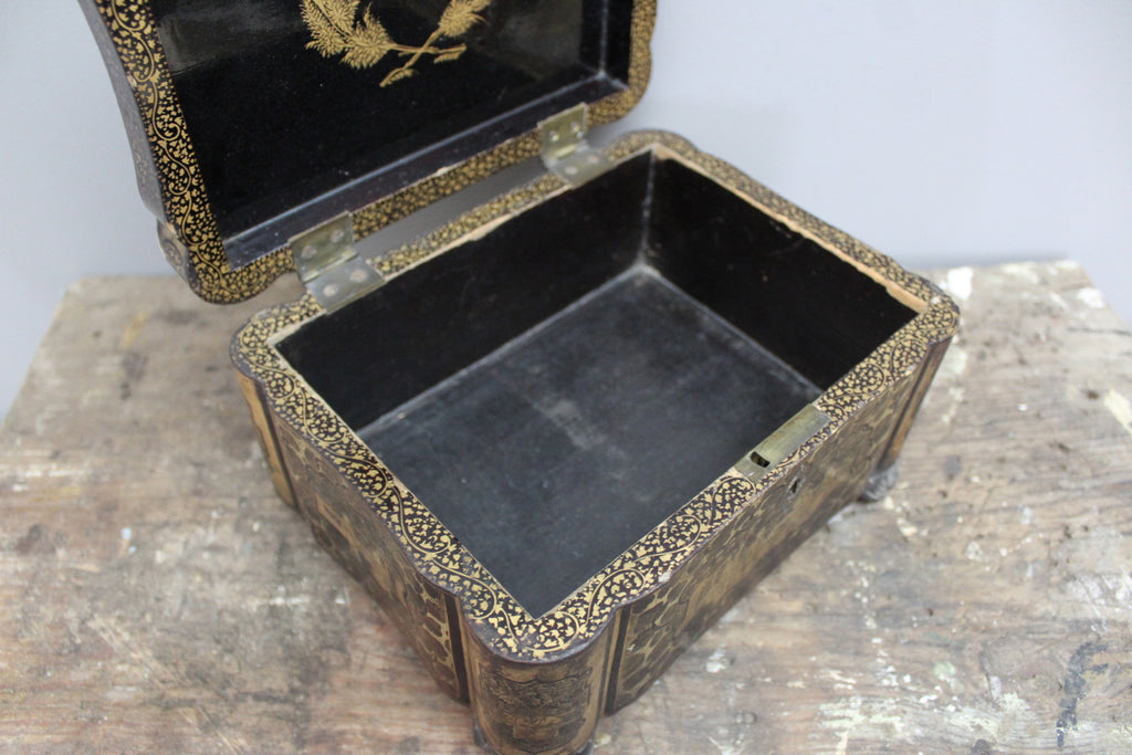Chinese Black Lacquer Work Box - Kernow Furniture