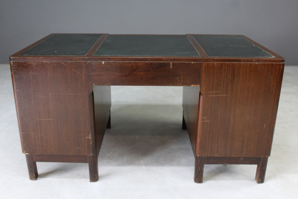 Mid Century Twin Pedestal Desk - Kernow Furniture