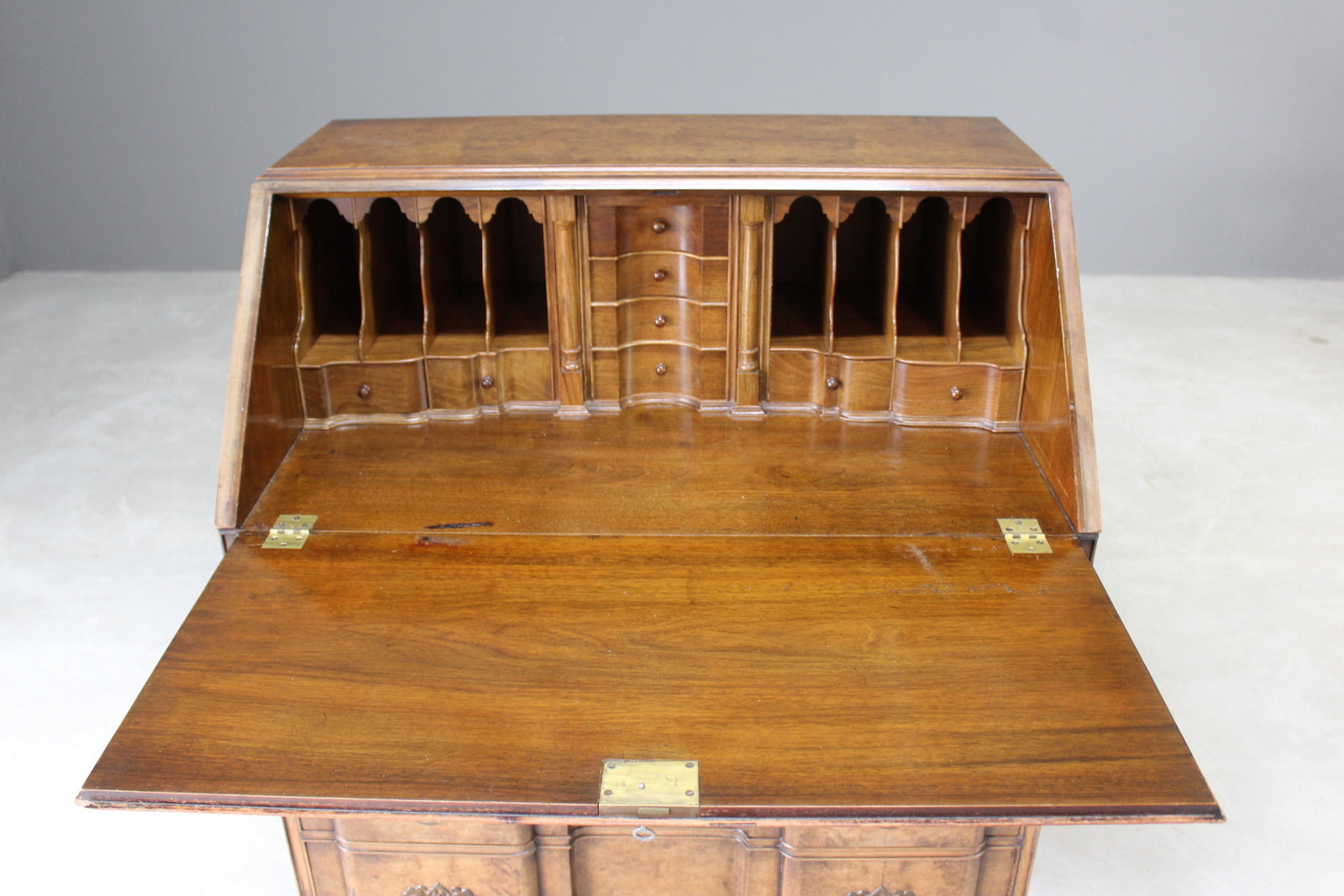 Waring & Gillows Walnut Writing Bureau - Kernow Furniture