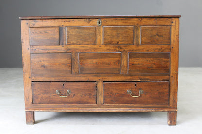 Antique Stained Pine Mule Chest - Kernow Furniture