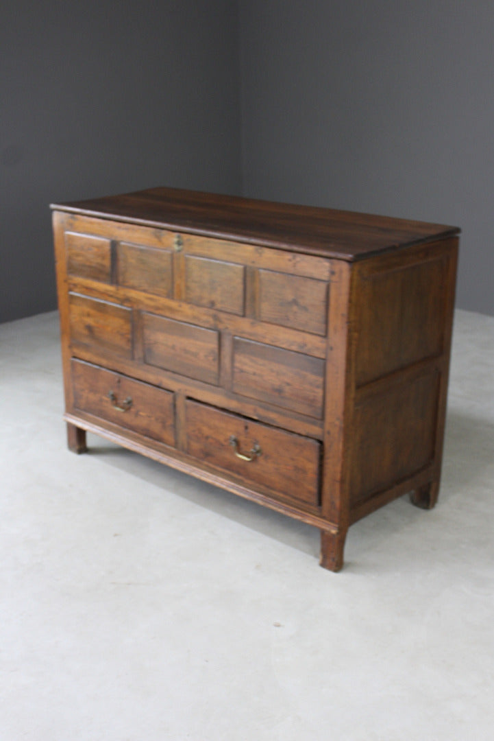 Antique Stained Pine Mule Chest - Kernow Furniture