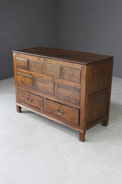 Antique Stained Pine Mule Chest - Kernow Furniture